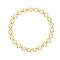 Classic Golden Tone Round Brass Beaded Stretch Bracelets for Women Men