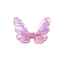 Glitter Butterfly Bowknot Alligator Hair Clips, Hair Accessories, Pearl Pink, 70x50x15mm