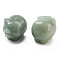 Natural Green Aventurine Carved Figurines, for Home Office Desktop Decoration, Pig, 17~19x23~24.5x19.5~21mm