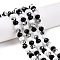 Transparent Glass Beads Strands, Faceted, Rondelle, Black, 8x6.5mm, Hole: 1mm, about 64~66pcs/strand, 15.55~16.8''(39.5~42cm)