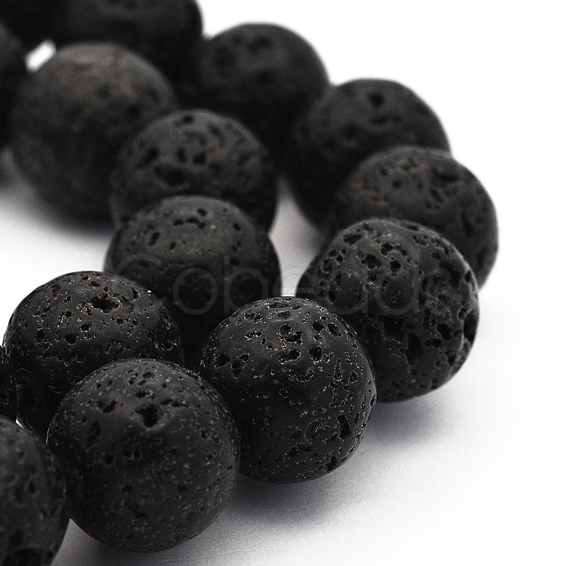 Cheap Natural Lava Rock Round Bead Strands Online Store Cobeads Com