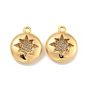 Brass Micro Pave Clear Cubic Zirconia Pendants KK-U006-07G-01-1