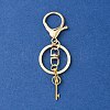 304 Stainless Steel Initial Letter Key Charm Keychains KEYC-YW00004-23-2