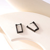 Simple Rectangle Stainless Steel Hoop Earrings OA6686-3-1