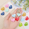 CHGCRAFT 14Pcs 7 Colors Father's Day & Mother's Day Silicone Focal Beads FIND-CA0008-52-3