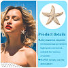 ANATTASOUL 4 Pair 4 Colors Alloy Starfish Dangle Stud Earrings with 304 Stainless Steel Pins EJEW-AN0004-47-3