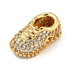 Brass Micro Pave Clear Cubic Zirconia Beads KK-G493-07G-2