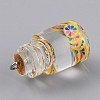 Transparent Glass Wishing Bottle Pendant Decorations EGLA-B002-02E-3