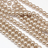 Eco-Friendly Dyed Glass Pearl Round Bead Strands X-HY-A002-10mm-RB021-1