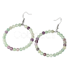 Fashionable Natural Fluorite Hoop Earrings for Women KJ9273-12-1