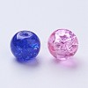 Baking Painted Crackle Glass Beads DGLA-X0006-8mm-06-3