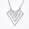 Non-Tarnish 201 Stainless Steel Pendant Necklaces NJEW-T009-JN106-1-40-1