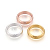 Electroplated Non-magnetic Synthetic Hematite Rings RJEW-P069-01-1