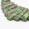 Assembled Gold Line and Imperial Jasper Beads Strands G-P298-K02-2