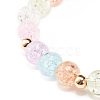 Candy Color Round Beaded Stretch Bracelet with Heart Star Carrot Charm for Women BJEW-JB07636-03-6