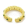 Hollow Brass Micro Pave Green Cubic Zirconia Cuff Rings RJEW-L113-007G-3
