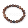 Wood Beads Stretch Bracelets Sets BJEW-JB03909-4
