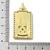 Brass Micro Pave Cubic Zirconia Pendants with Enamel KK-H458-03G-16-3