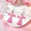 Glass Seed Beads Angle Dangle Earrings EJEW-MZ00288-02-2