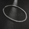 Non-Tarnish 201 Stainless Steel Curb Chain Necklaces NJEW-Q336-12B-P-3