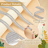 Polyester Braided Metallic Lace Trim SRIB-WH0011-180C-02-4