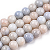 Opaque Crackle Glass Round Beads Strands X-GLAA-T031-01B-1