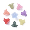 Mixed Color Transparent Acrylic Frosted Flower Beads X-PLF018-4