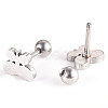 201 Stainless Steel Barbell Cartilage Earrings EJEW-R147-14-2