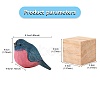 Wooden Pink Robin and Block Ornaments JX683A-2