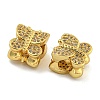 Rack Plating Brass Micro Pave Cubic Zirconia Beads KK-I718-42G-2