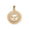 Brass Micro Pave Cubic Zirconia Pendants KK-E111-18G-1