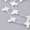 Natural White Shell Mother of Pearl Shell Beads SSHEL-L018-009-2