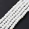 Electroplate Opaque Solid Color Glass Beads Strands EGLA-A034-P8mm-L17-2