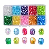 AB Color Plated Eco-Friendly Transparent Acrylic Beads TACR-CJ0001-13-1