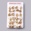 304 Stainless Steel Hoop Earrings EJEW-O087-16G-3