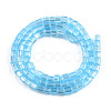 Transparent Electroplate Glass Bead Strands GLAA-N047-08-C08-2