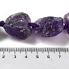 Raw Rough Natural Amethyst Beads Strands G-J388-A11-01-4