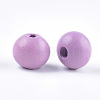 Dyed Natural Beech Wood Beads X-WOOD-T015-42-2