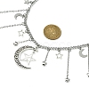 Star & Crescent Moon Alloy Pendant Necklaces NJEW-TA00119-3