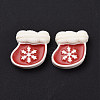 Christmas Theme Opaque Resin Cabochons X-RESI-G029-A08-2
