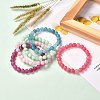 Natural Chalcedony Stretch Bracelet for Women Men Gift BJEW-JB06690-2