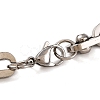 Tarnish Resistant 304 Stainless Steel Oval Link Chain Bracelets BJEW-B078-76P-3