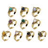 Natural & Synthetic Gemstone Finger Rings RJEW-U027-05G-1