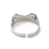 304 Stainless Steel Cuff Finger Rings RJEW-L107-008P-3