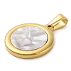 Resin Imitation White Shell Pendants STAS-R229-10E-G-2