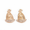 Rack Plating Brass Micro Pave Clear Cubic Zirconia Charms KK-T060-58-RS-2