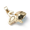 Real 18K Gold Plated Rack Plating Brass Micro Pave Clear Cubic Zirconia Pendants KK-C015-33G-03-3