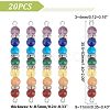 HOBBIESAY 20Pcs Chakra Natural & Synthetic Gemstone Connector Charms FIND-HY0001-32-2