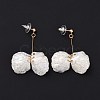 Acrylic Imitation Shell Dangle Earrings EJEW-L281-01KCG-2