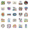 50Pcs Paper Self-Adhesive Picture Stickers AJEW-S036-08-4